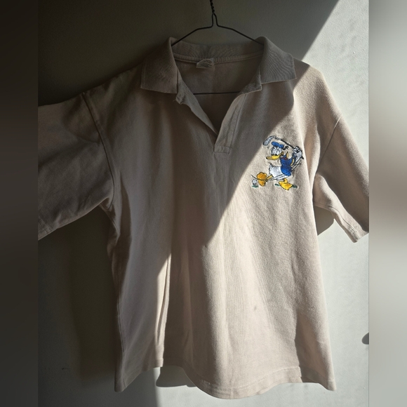 VINTAGE Disney Polo Golfing Donald Duck Mens Medium - Picture 2 of 8